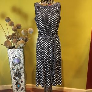 Sandra Darren Polka Dot Sheath Dress Size 10